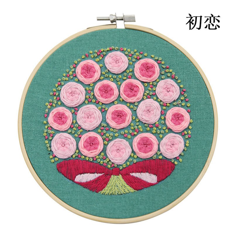 Smukke blomster mønster korssting materiale pakke praktisk håndarbejde broderede materialer gør-det-selv broderi håndarbejde kits: 2