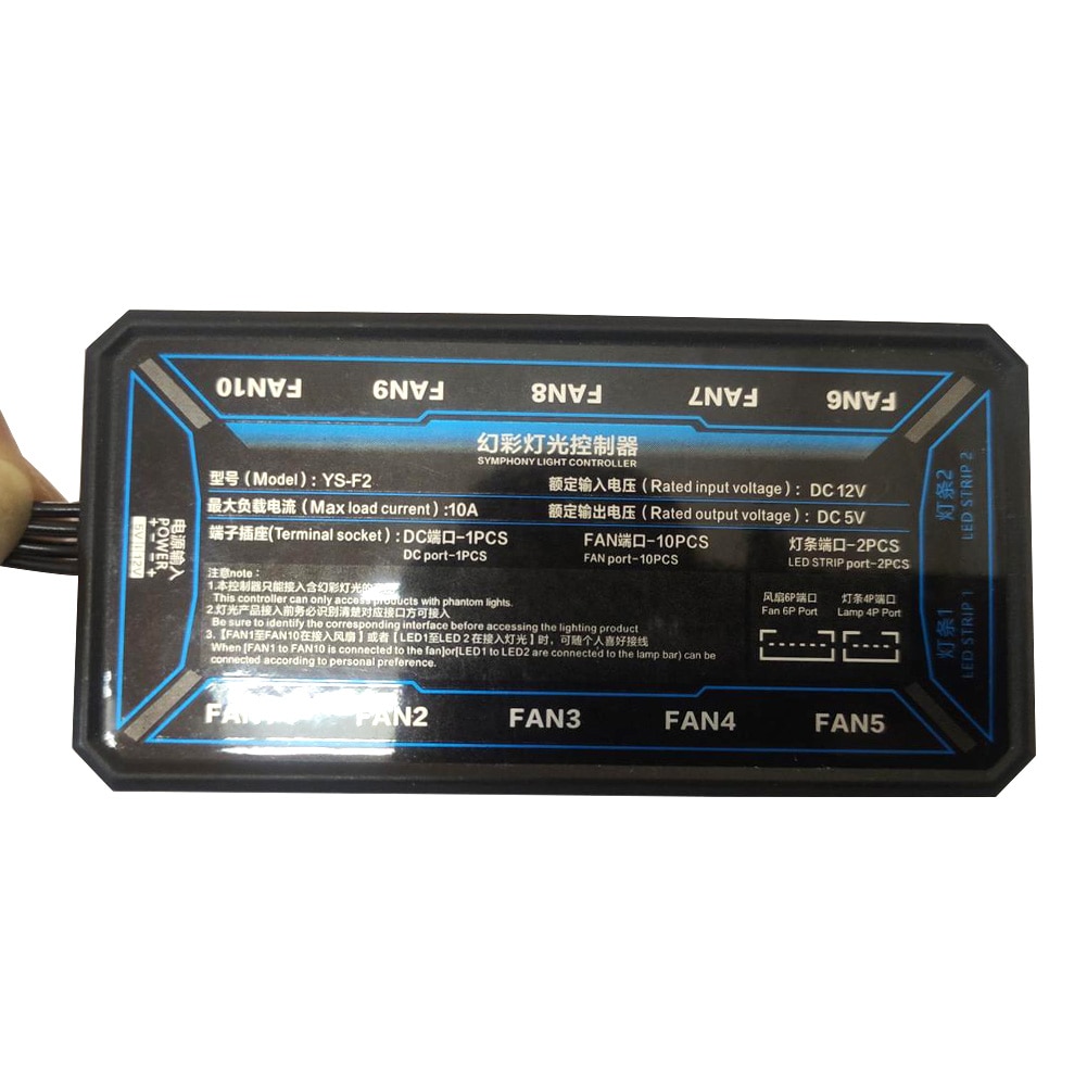 Durable 15m Computer Fan Controller DC 12V Home RF Wireless Practical Easy Apply Remote Control Adjustable LED RGB Anti Reverse