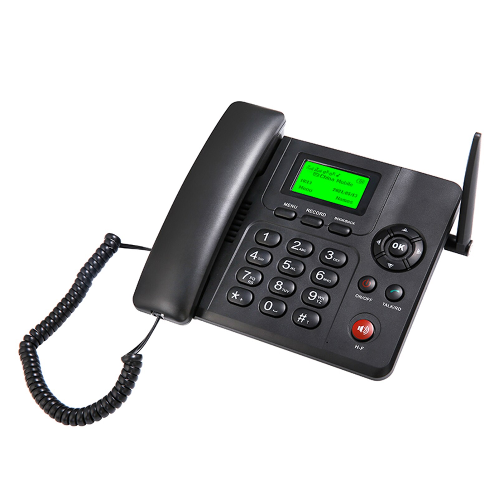 Fixed Wireless Phone Desktop Telephone Support GSM 850/900/1800/1900MHZ Dual SIM Card 2G Cordless Phone with Antenna Radio