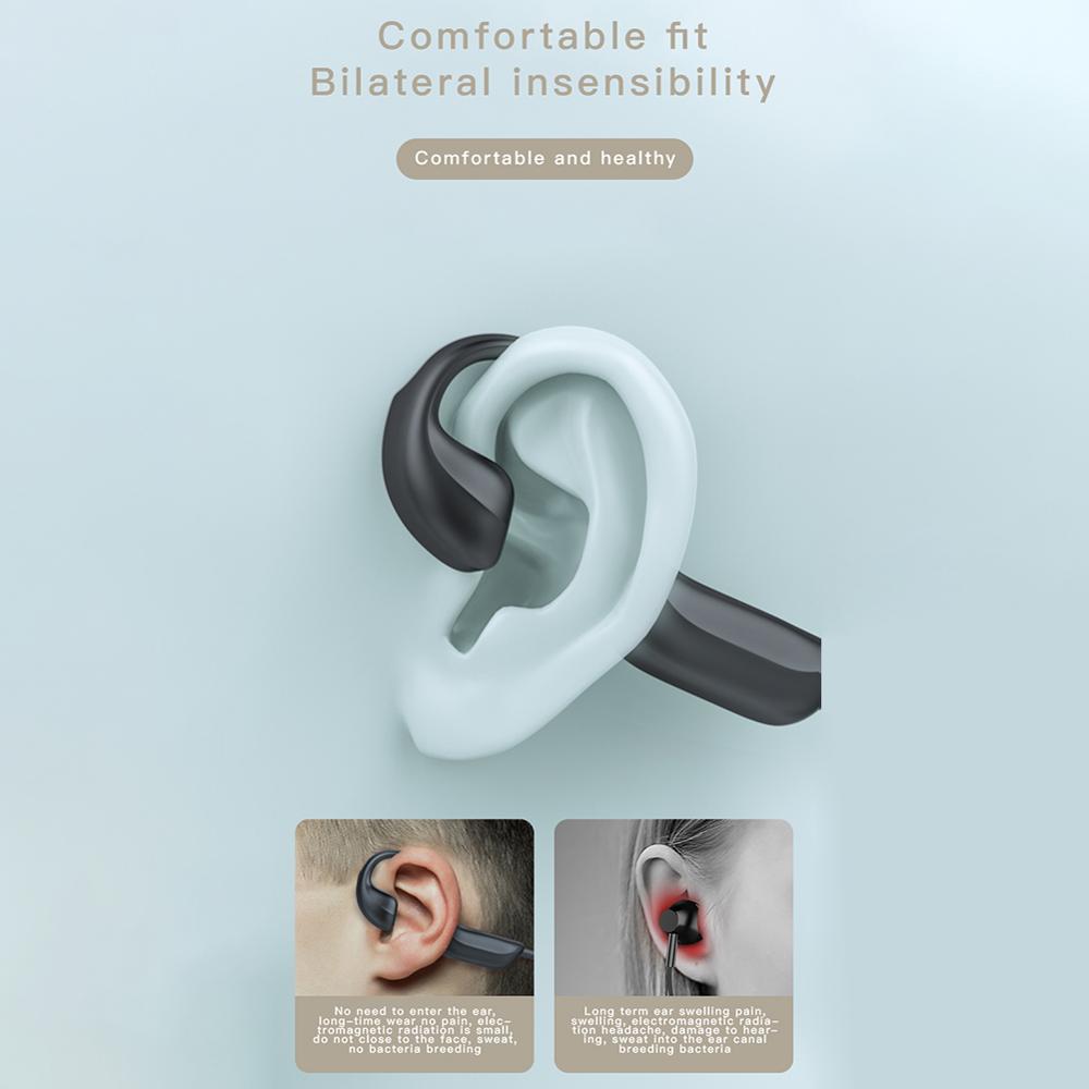 Open Ear Bluetooth Earphone Bone Conduction Wireless Headphones Lightweight for Sports Driving Gym