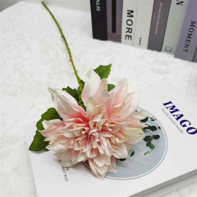 Gerbera de tallo único de seda Artificial, 11 piezas, para decoración de pared de en casa, 24 pulgadas: Rosa