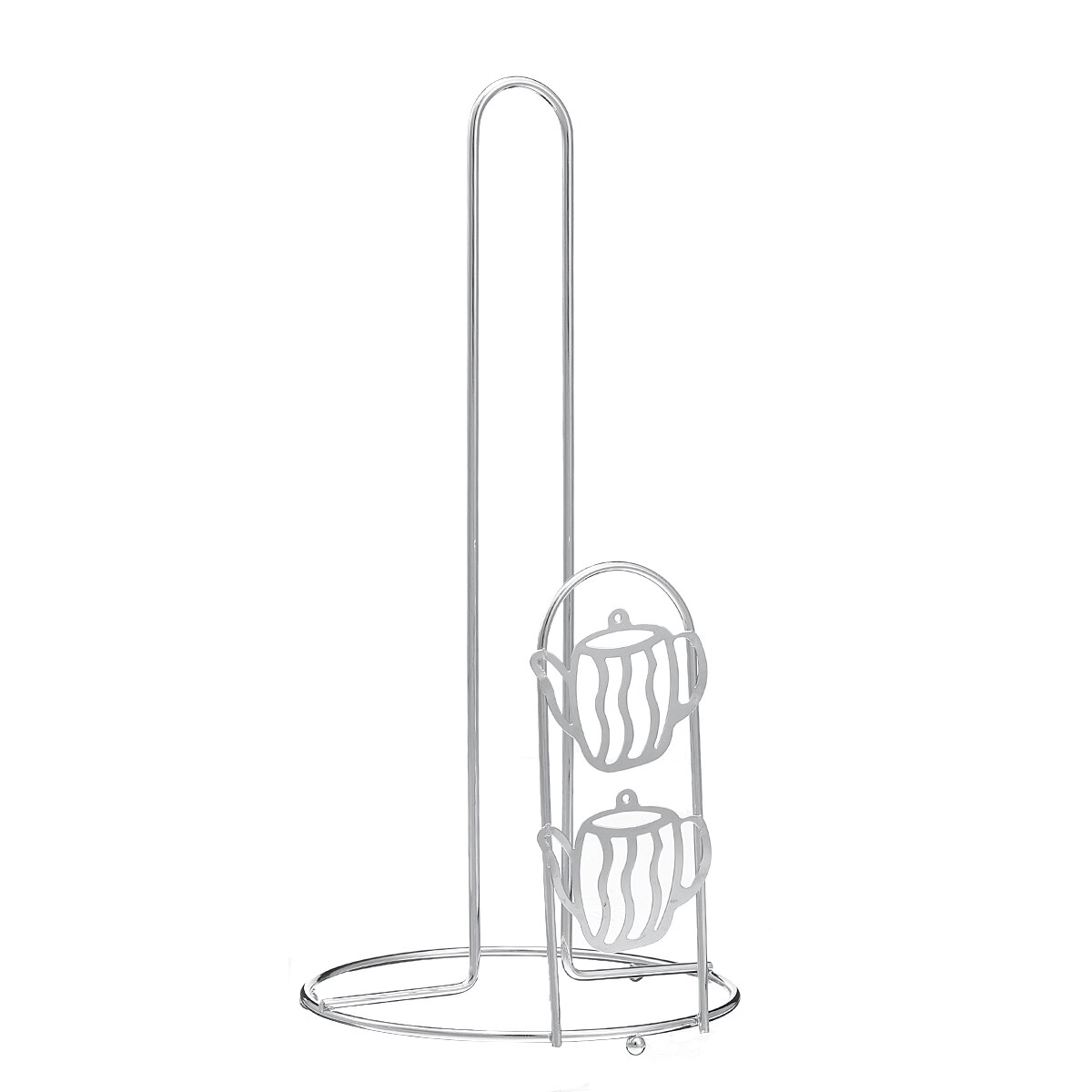 Standing Kitchen Roll Paper Towel Holder Rack Organizer Stainless Steel Storage Shelf Kitchen Bathroom Hardware Paper Holders: Teapot L