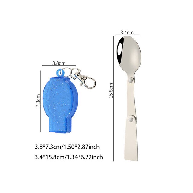 Camping Utensil Compact Stainless Pocket Spoon Fork Spork Foldable Camp Travel Party Picnic Cooking Folding Outdoor Tableware: A
