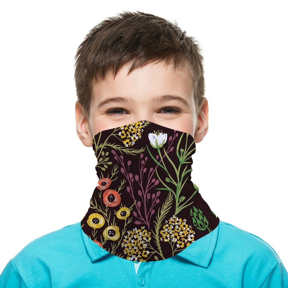 Flower Petals Kids Head/Face/Mask Neck Bandana Scarf Dual-use Magic Tube HeadScarf Cycling Sport Headwear Turban Balaclava: I