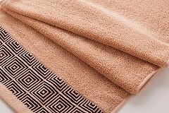 Toalla de algodón suave de tejido Jacquard de 33x74cm para la limpieza del hogar, Toalla de baño de playa para el cabello, productos multifunción para adultos: Chocolate