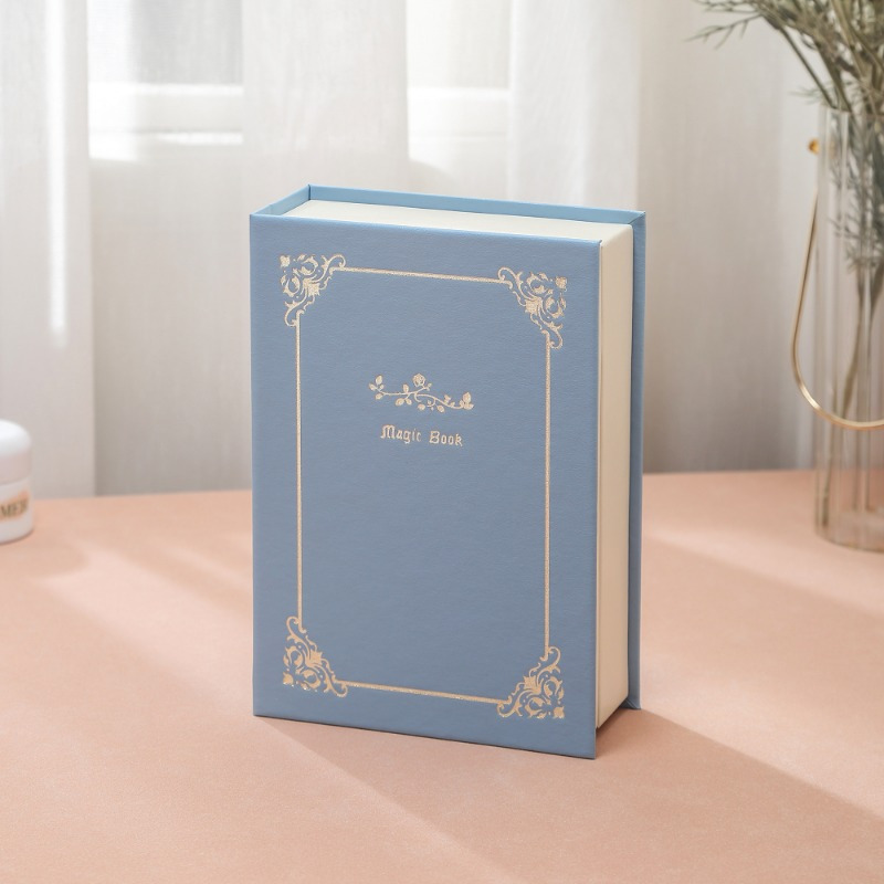 Glamorous Magnetic Jewelry Organizer Chic Diary Shaped Box for Bracelets Necklaces Rings Secure Storage: Blue