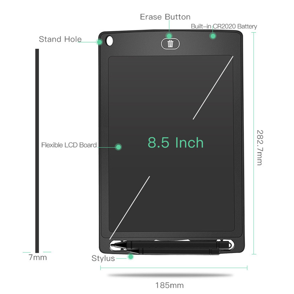 8.5 Inch Lcd-scherm Elektronische Schrijven Tablet Kids Handschrift Board + Stylus Pen Digitale Home Office Doodle Tekening Grafische