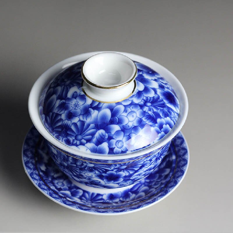 Prestige Tea-Set Blau/Weiß - 3-teiliges Teeservice Im Vintage-Design