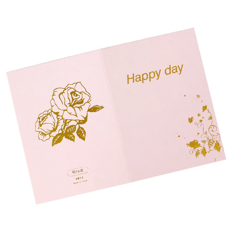 Petite carte postale de joyeux anniversaire | Enveloppe créative, cartes , carte de vœux, en métal, 3D, faite à la main, carte de remerciement vierge, pour: 4