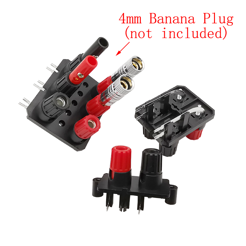 WP 2 4 6 Pole External Audio Jack 4mm Banana Socket Connector Speaker Amplifier Screw Post Terminal Block Straight/Bend Pin