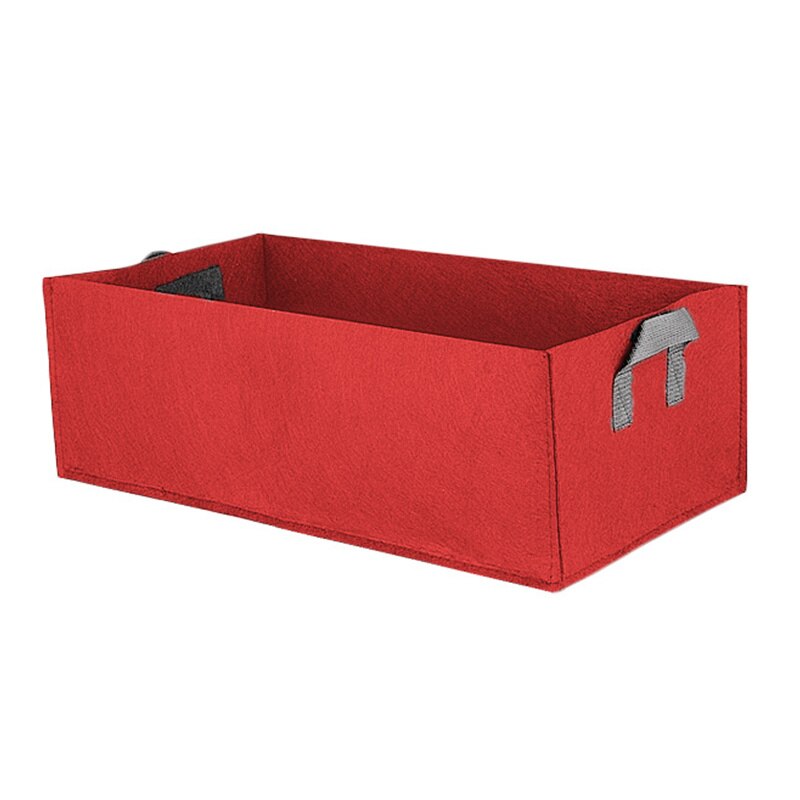 Grow Bag Tuin Bed Anti-Corrosie Outdoor Plantaardige Planter niet-geweven Stof Zaailing Gallon Boom Handvat Rechthoek Aardbei