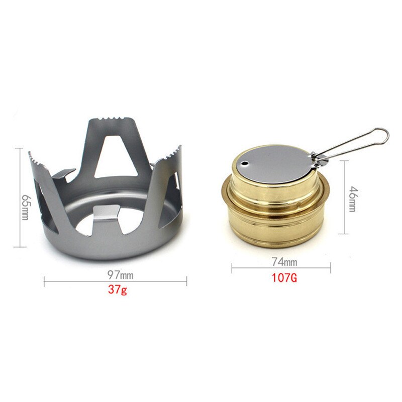 Mini camping köksredskap stentar utomhus bbq alkohol brännare vaporizer bärbar kaffe spis cookout pan insatser
