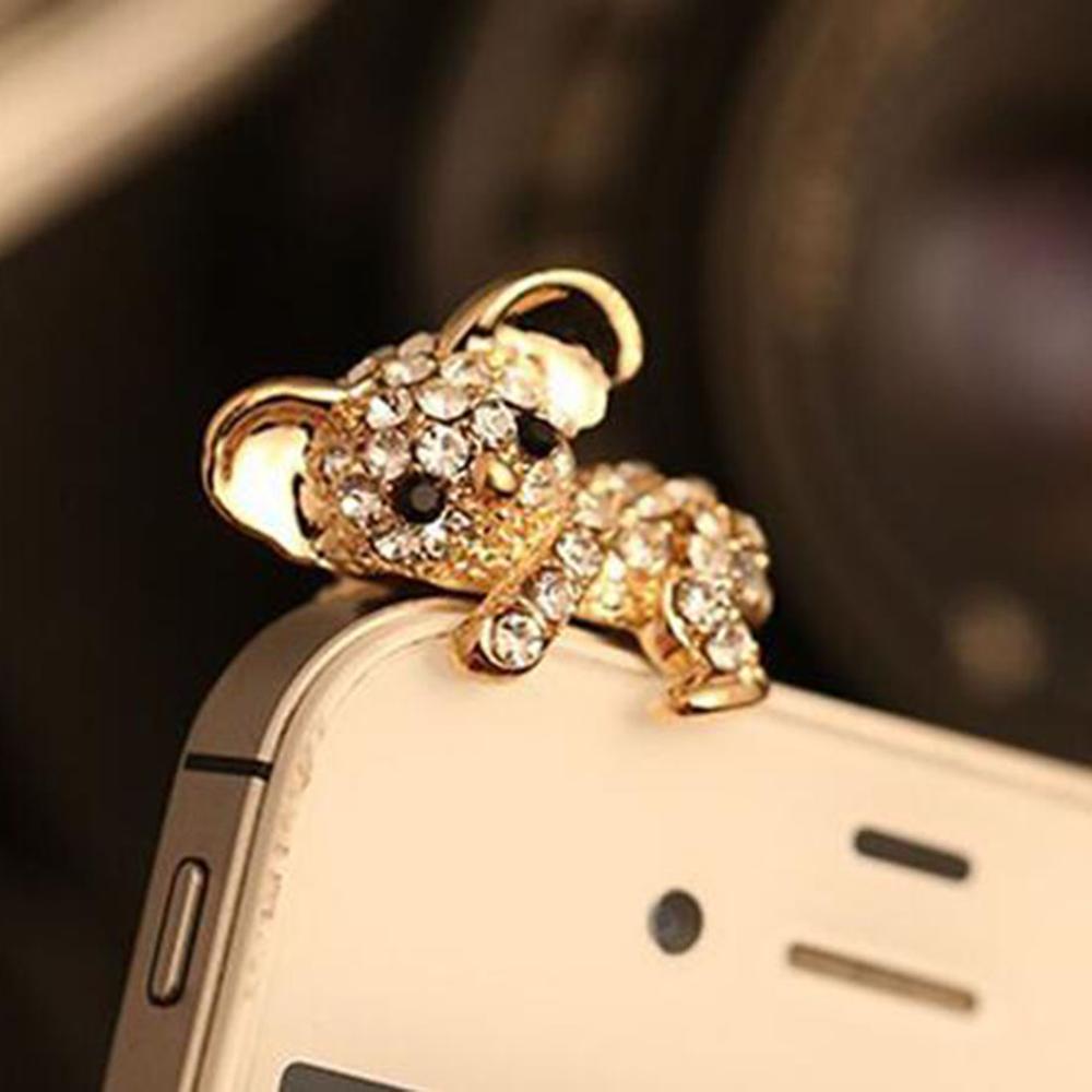 Cute Diamond Cat Pattern koala Anti Dust Plug For Phone Accessories Earphone Jack for iphone samsung xiaomi