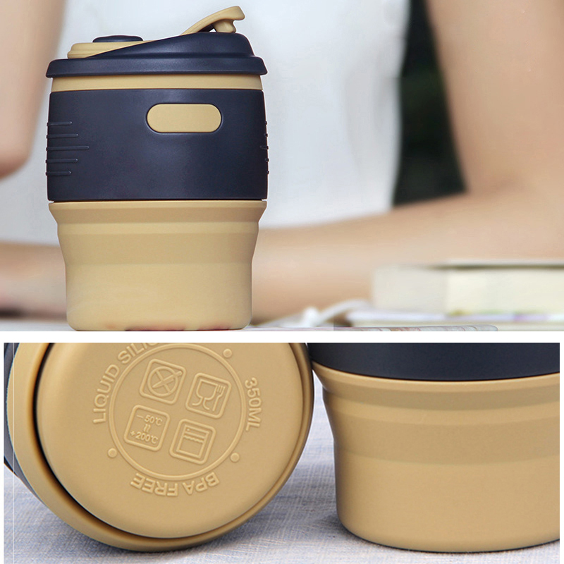Vouwen Water Container Siliconen Reizen Koffiekopje Met Deksel Anti-Dust Multifunctionele Thee Cups Keuken Benodigdheden Vaso Plegable