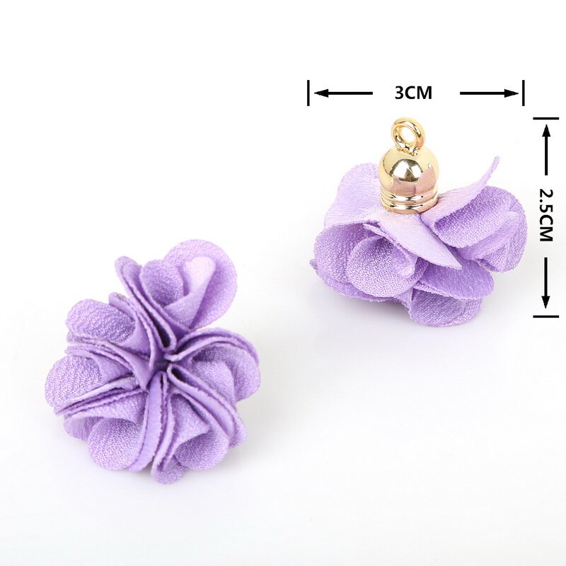 10 stuks 3*25cm bloemen bedel hanger kwastjes voor strik knutselen bruiloft feest decoratie doe-het-zelf benodigdheden verpakking accessoires: Paars