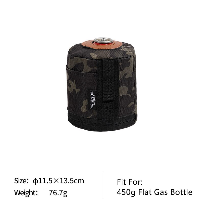 Camping Gas Kan Bescherming Cover Camo Outdoor Gas 230/450G Tank Case Anti-Val Benzine Bus Protector air Fles Accesorios: Black Camo L