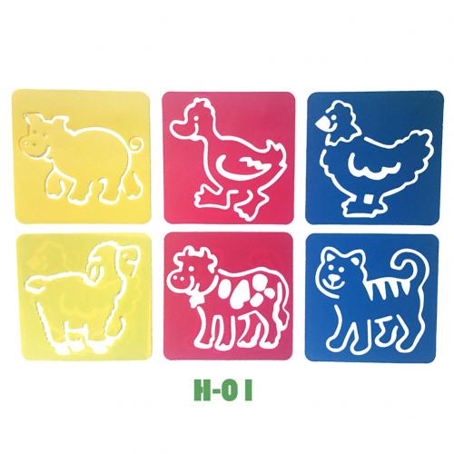 6 stk julemand snefnug engel tegning stencils børn diy tegning scrapbog skabelon børn pædagogisk legetøj til børn: H01