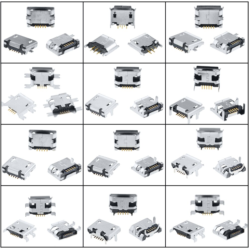 60PCS 5 Pin SMT Socket Connector Micro USB Type B ... – Grandado