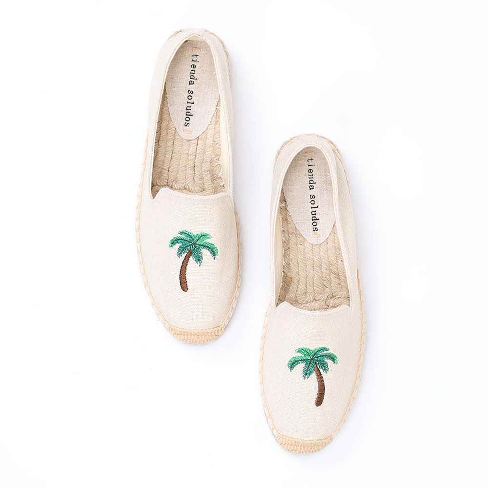 Tienda Soludos Espadrilles Womens Embroidery Comfortable Ladies Casual Shoes Breathable Flax Hemp For Girls