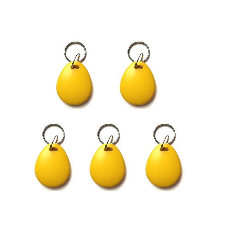 Uid fob 13.56mhz bloco 0 setor gravável ic cartão clone mutável inteligente keyfobs chave tags 1k s50 rfid controle de acesso: 5pcs Yellow