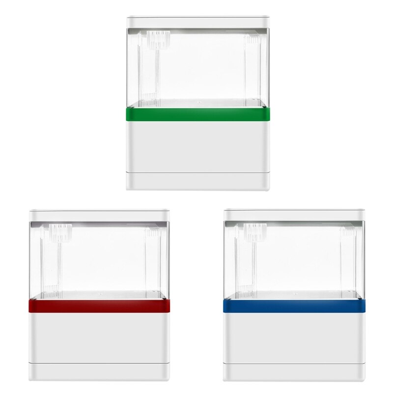 Betta Aquarium Starter Kits with LED Lighting and Filtration Included Mini Acrylic Fish Tank 1.5L Capacity Pet Supplies