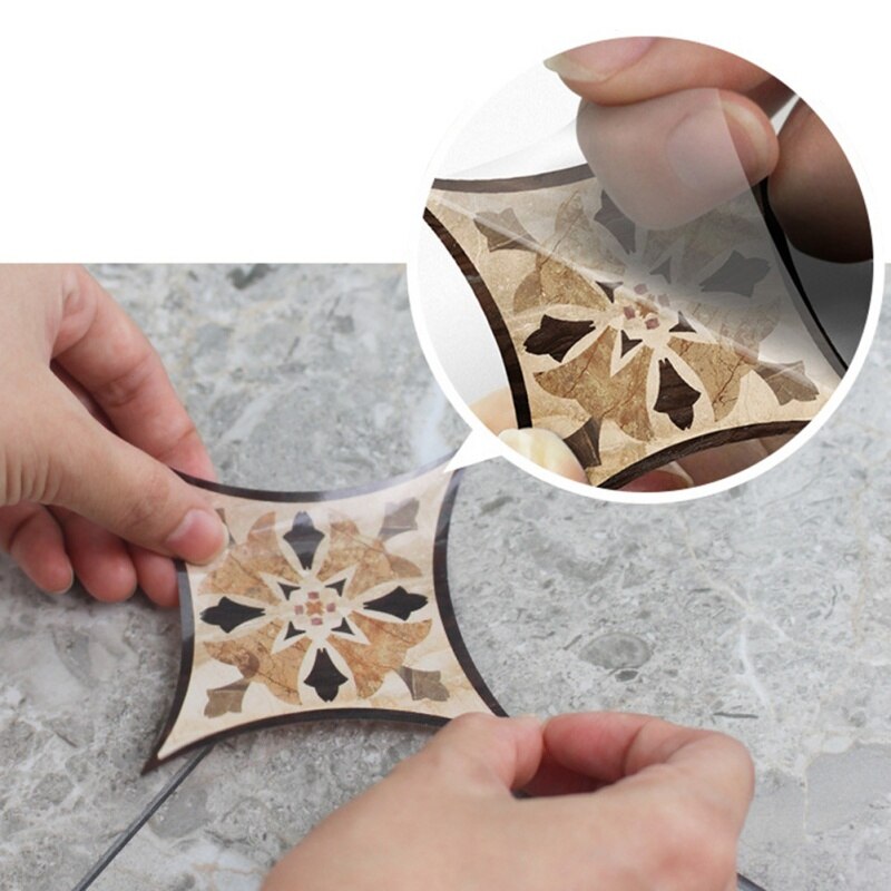 PVC Household Printed Tile Diagonal Sticker Waterproof Wearable Self Adhesive Ceramic Floor Tile Diagonal Sticker Home Decor==