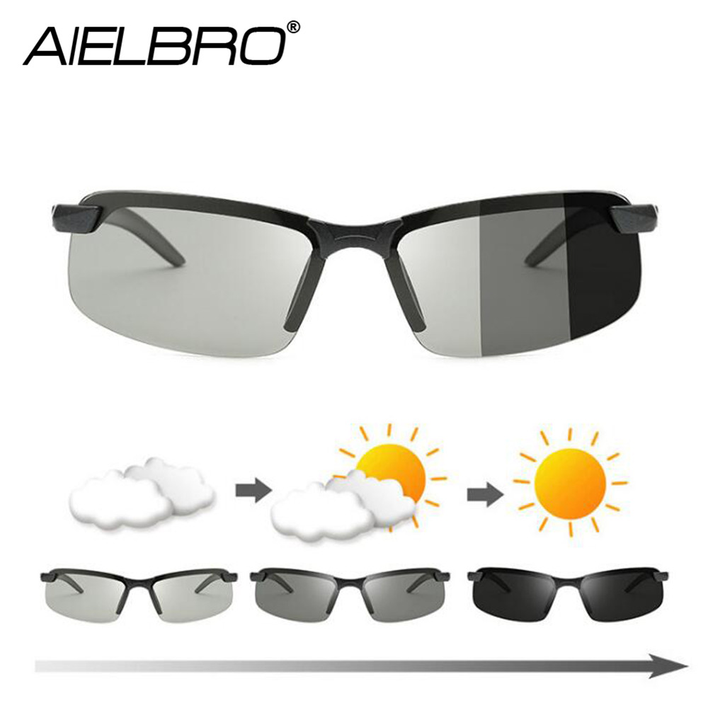 AIELBRO polarizado gafas fotocrómicas de ciclismo gafas de ciclismo para deportes al aire libre hombres mujeres gafas de sol de bicicleta gafas de sol