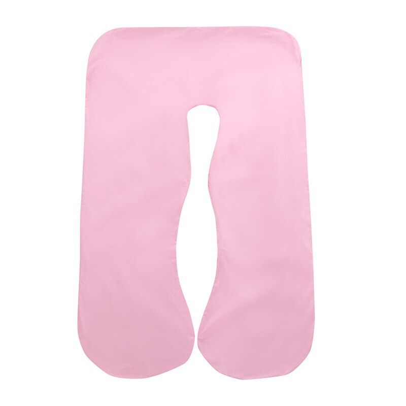 Zwangerschap Kussen Case Full Body U-Vormig Kussen Cover Multi-Functionele Kant Beschermen Kussenhoes Met Zip Voor zwangerschap Vrouwen: Pink jade PillowCase