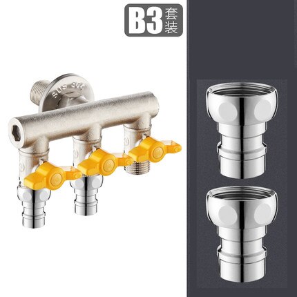 big flow DN15 Brass water valve bathroom faucet valve water inlet valve washing machine splitter angle valve: B3