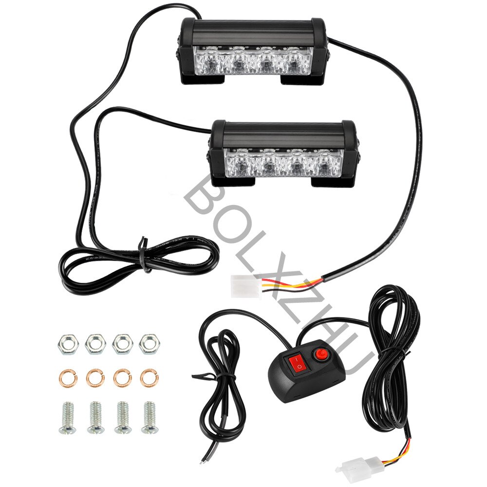 12V LED verkehrs Signal notfall warnung blinkt licht Polizei Fahrzeug Auto Strobe Lichter Auto Kühlergrill-lampe Bar