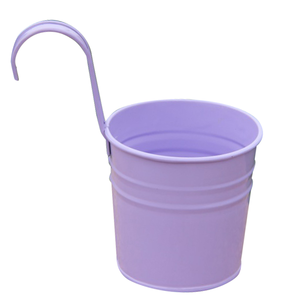 Seau multicolore porte-fleurs en métal Succulent suspendu pot de fleurs panier plante jardinière balcon décors: NO.9