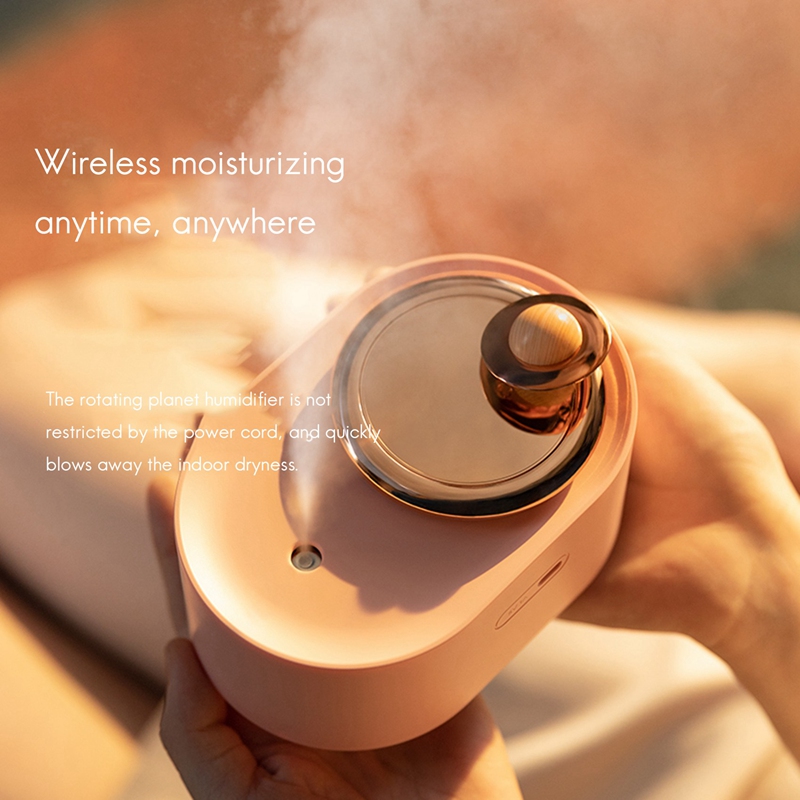300Ml Rotating Planet Humidifier Car Mute Spray Humidification USB Charging Water Replenishment Cute Night Light