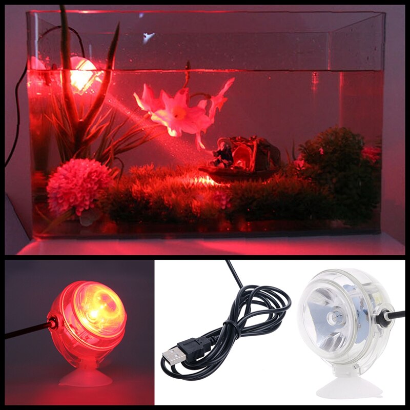Aquarium Fish Tank Diving LED Spotlight Lighting Underwater Light Water Tank Decorative Light EU Plug