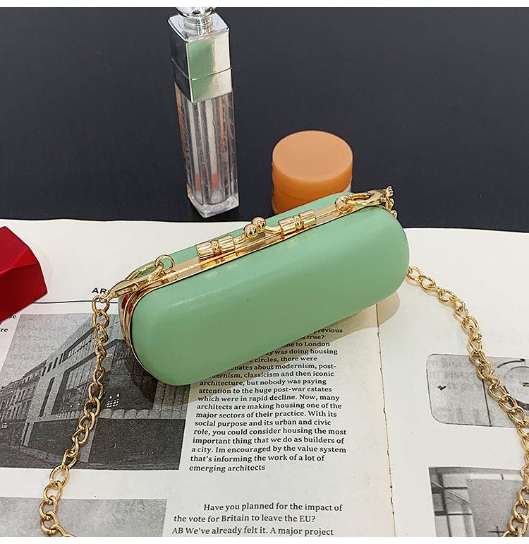 Mini Lippenstift Halfter Schulter Tasche mit Spiegel Faux Leder Frauen Abnehmbare Kette Reise Crossbody Geldbörse machen-hoch Lagerung Handtasche: Armee Grün