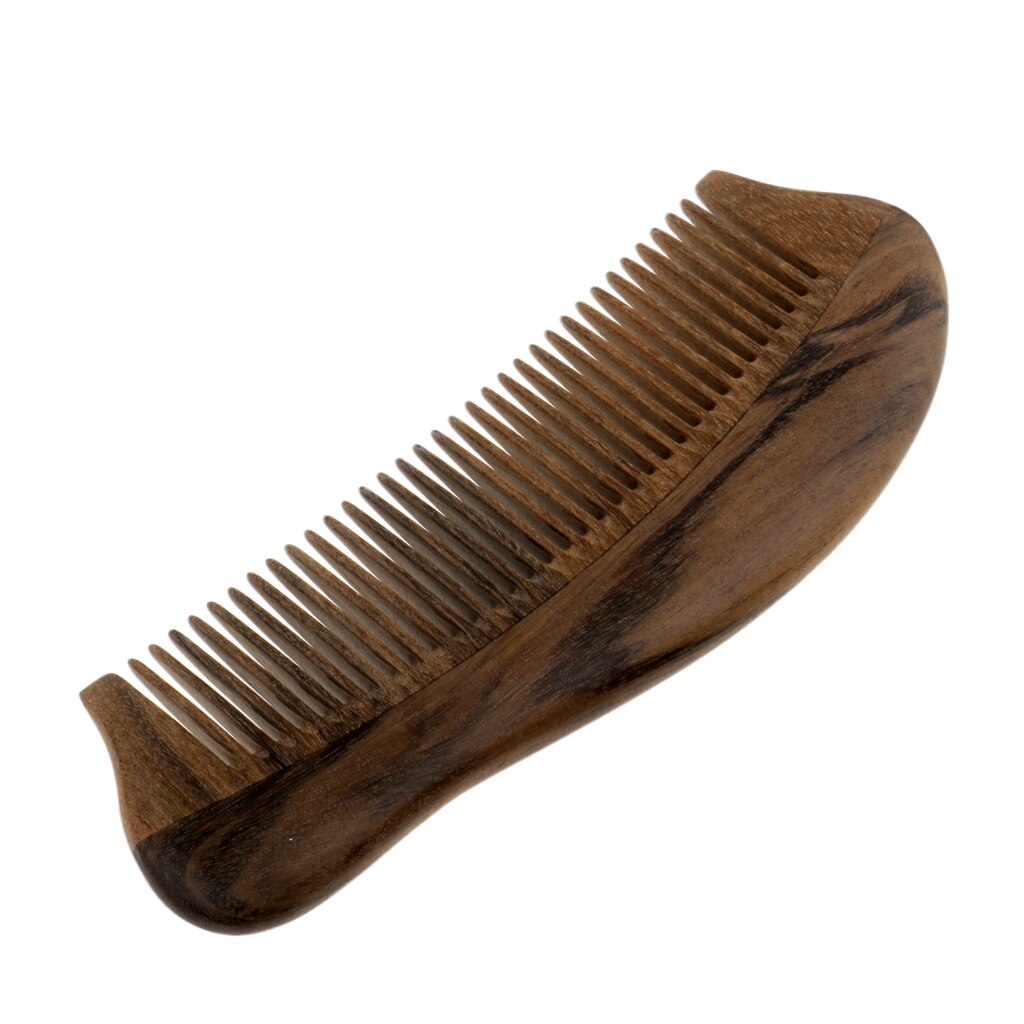 Bekväm handgjord naturlig chacate preto trä hår utjämning kam skägg mustasch grooming träborste hårbotten massage verktyg: 5