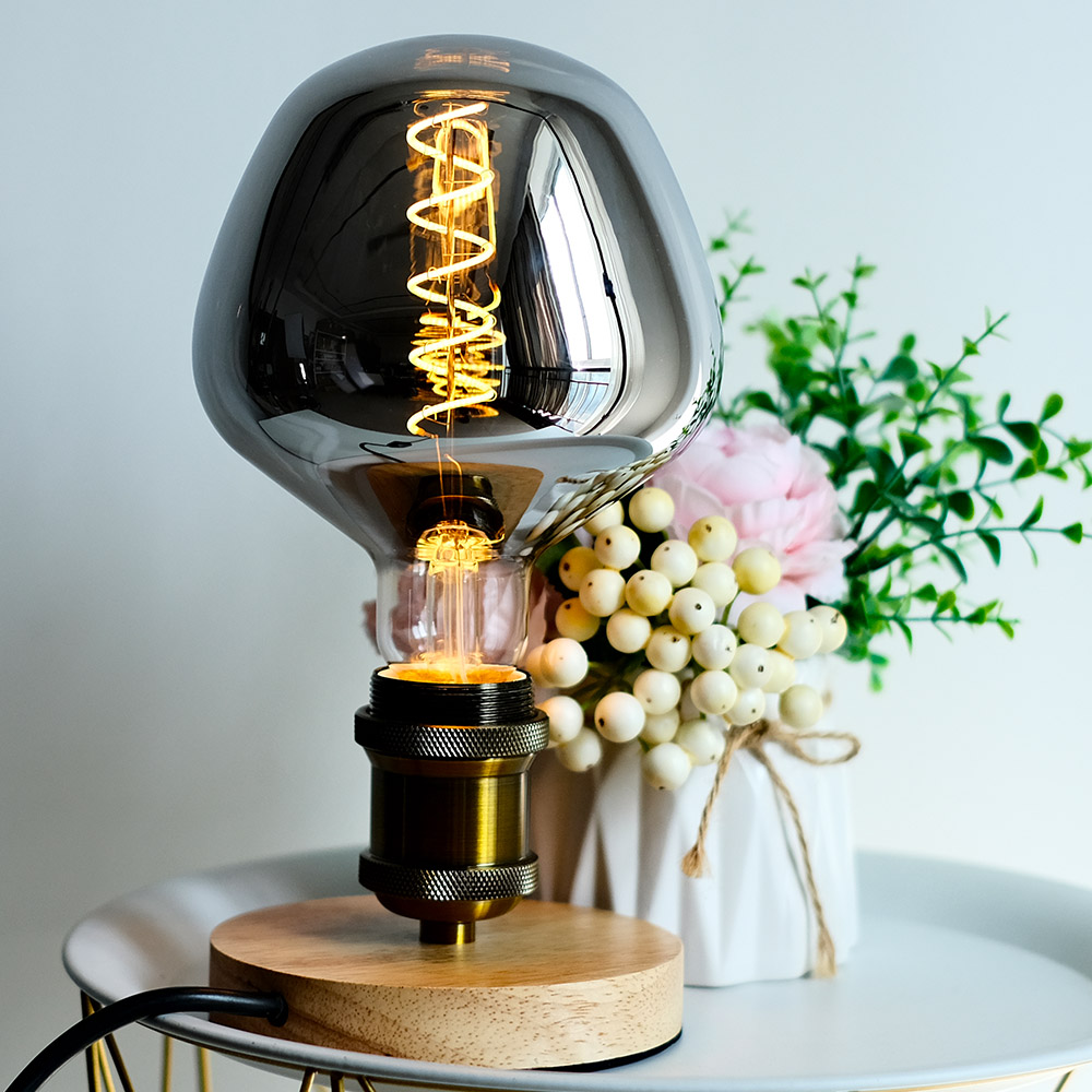 TIANFAN ampoule Led Vintage G125 grand Globe goutte d'eau Filament spirale 4W Dimmanble 220/240V E27 Super jaune