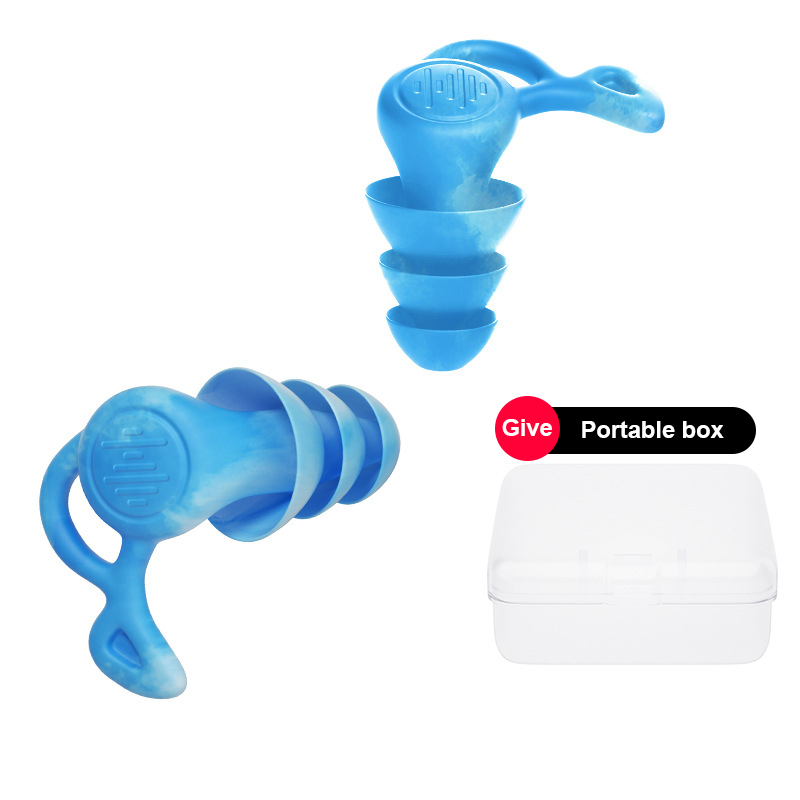 Tapones para los oídos de silicona antiruido, tapones para los oídos de natación, aislamiento de interferencias para el trabajo, dormir, Surf, Protector suave y cómodo para los oídos, 1 par: Rojo
