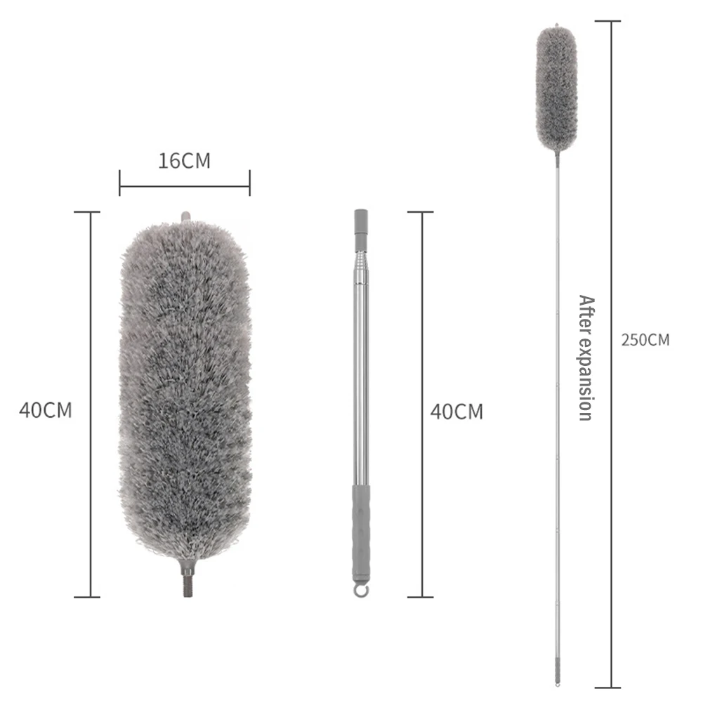 Microfiber Duster Extendable Duster Cleaner Brush Telescopic Ceiling Microfiber Brushes Bendable Dust Cleaning