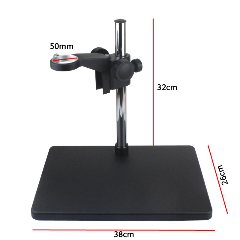 HDMI USB Video Microscope Camera Adjustable Boom Table Working Stand Holder + 50mm Ring Holder + Multi-axis Adjustable Metal Arm
