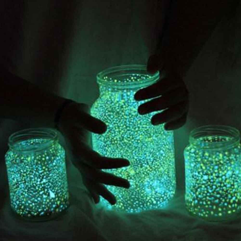 Önskar flaska fluorescerande lysande sand fisk akvarium dekor hem diy glöd i mörka barn fest för trädgårds ornament inte giftiga
