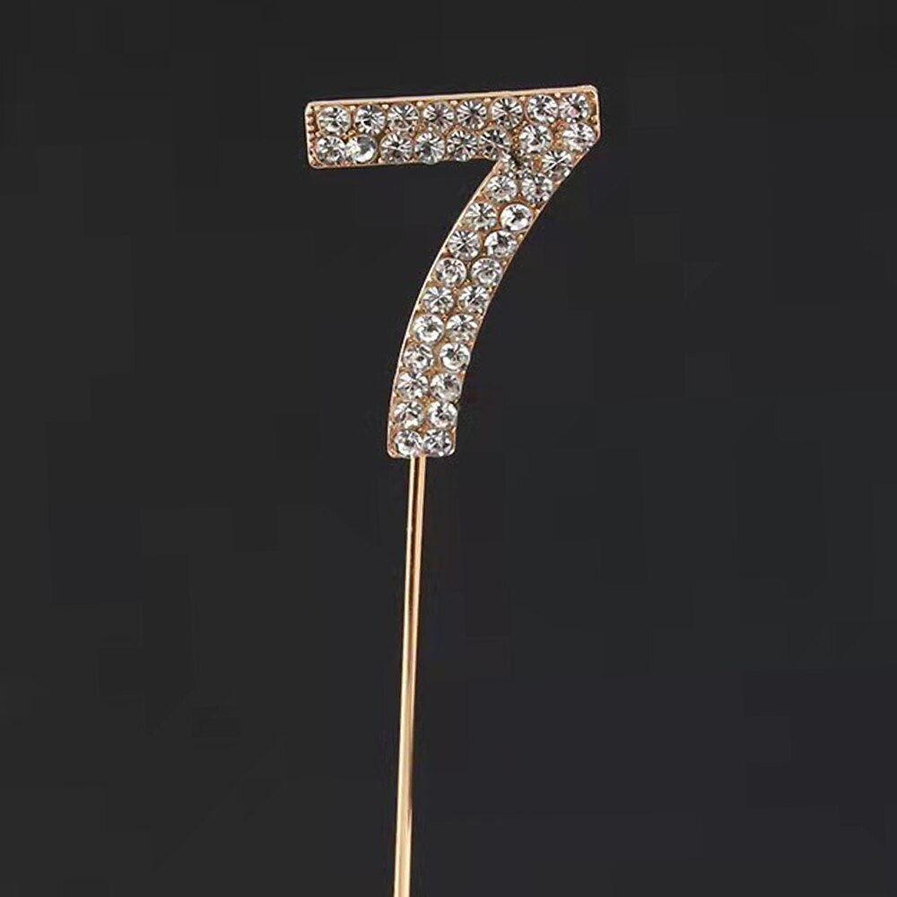 Digitale Kuchen Topper 0-9 Strass Anzahl Geburtstag Jahrestag Partei Kuchen Dekoration Werkzeug Backen Karte Hochzeit Dekoration: J7