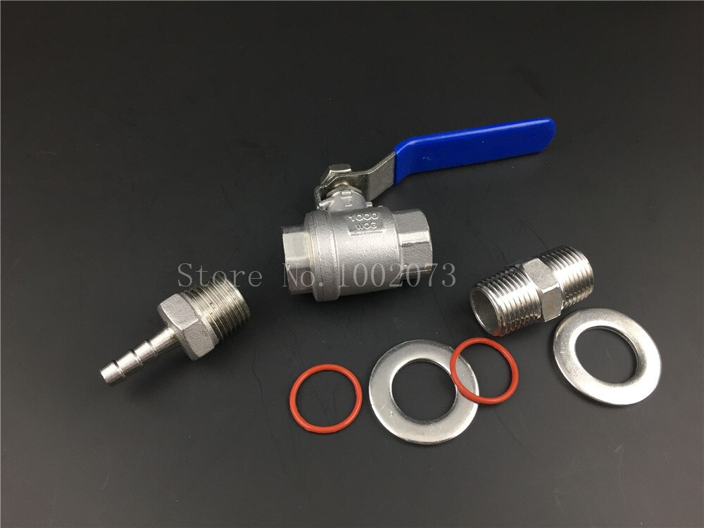 Stainless Steel Beer brewing Weldless Kettle Ball Valve 1/2&quot;NPT Kit Quick Disconnect Set, Pipe Fitting Nut and bulkhead assembly