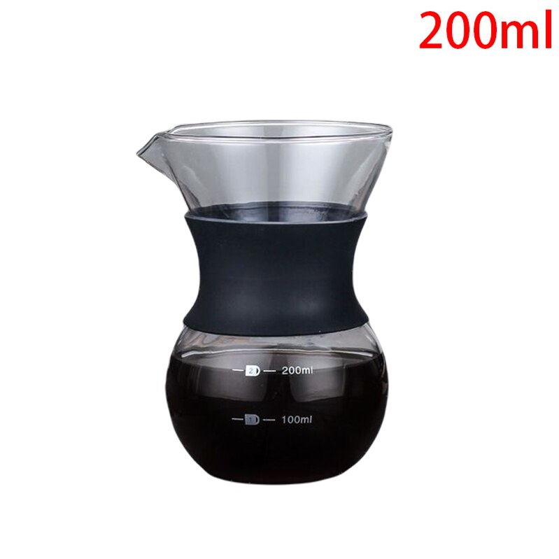 Cafetera de goteo de agua de vidrio para expreso, accesorio de café reutilizable con filtro de té, 200ml/400ml: 200ML Pot