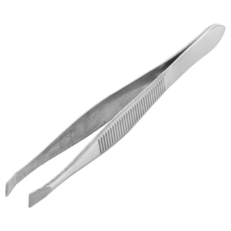 3Pcs Straight Tip Metal Eyebrow Tweezers Trimmers For Ladies, 2 Pcs 8.7X0.7X0.4Cm &amp; 1 Pcs 9Cm