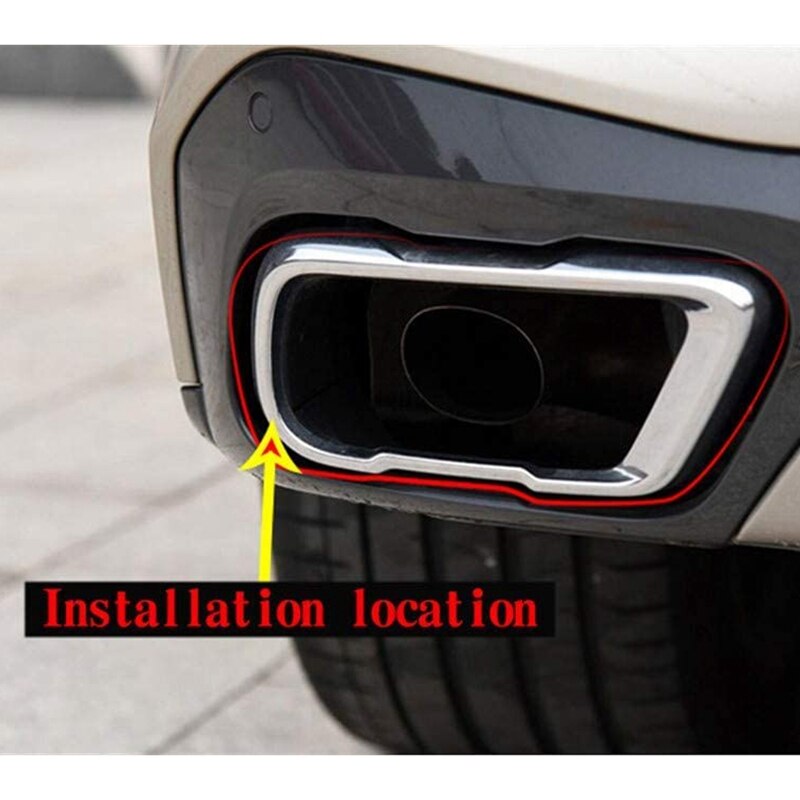 Stainless Steel Car Exhaust Muffler Pipe Cover Trim Tail Pipe Cover For-BMW X5 G05 X7 G07
