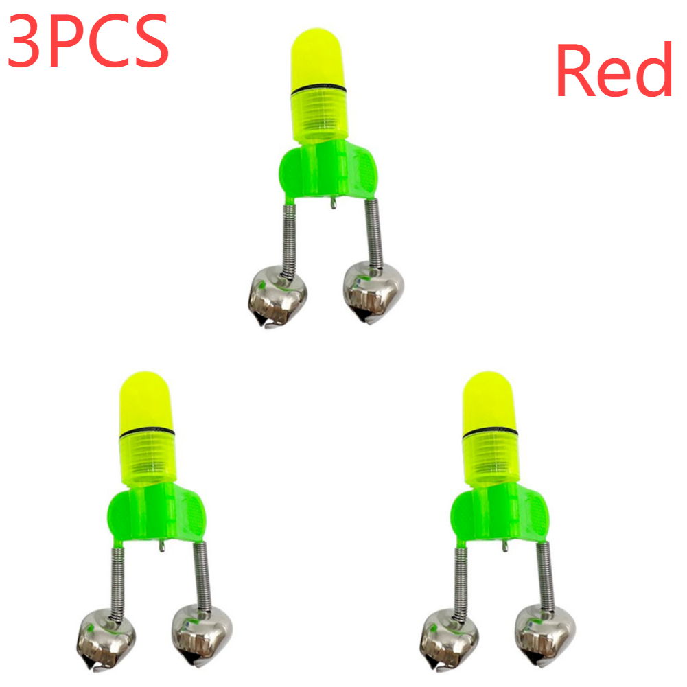 Cascabeles de pesca, caña de pescar nocturna, cebo para morder, luz de alarma, sonajero de pesca, picador de caña, accesorio de pesca de advertencia, 1-4 Uds.