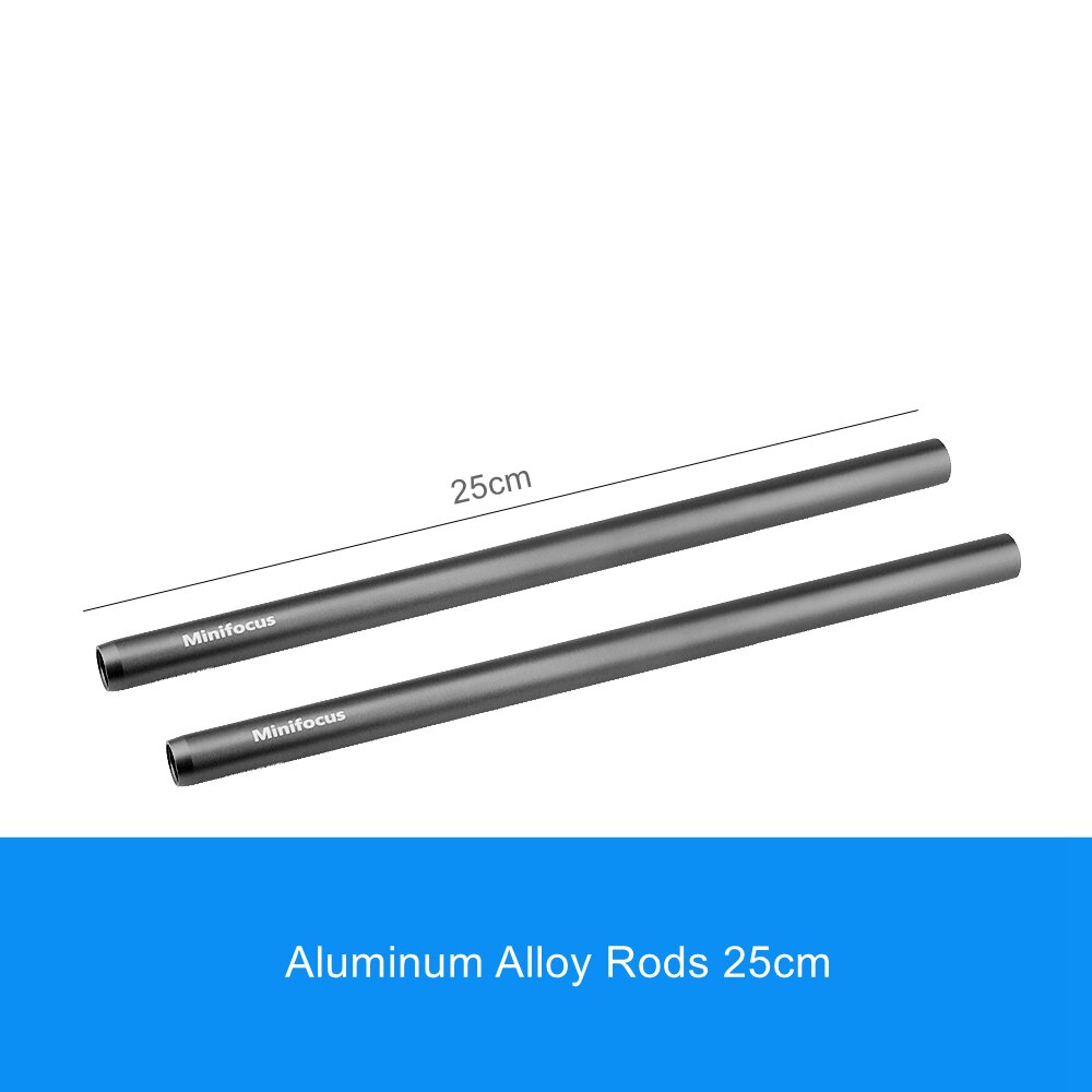 15mm Rods with M12 Thread 30 cm Aluminum Camera Rod for Rig Matte Box Follow Focus 15 mm Rod System: 25cm