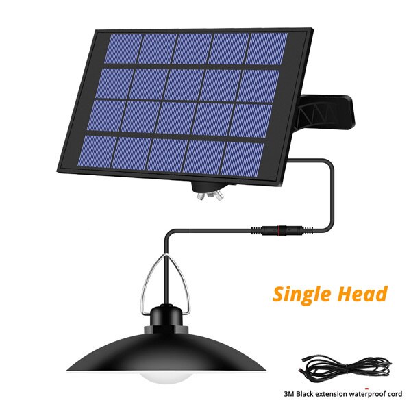 4 Heads Solar Hanglamp Led Buiten Indoor Kroonluchter Solar Lamp Warm Wit Tuin Verlichting Voor Thuis Binnenplaats Decoratie: Single Head / Warm White