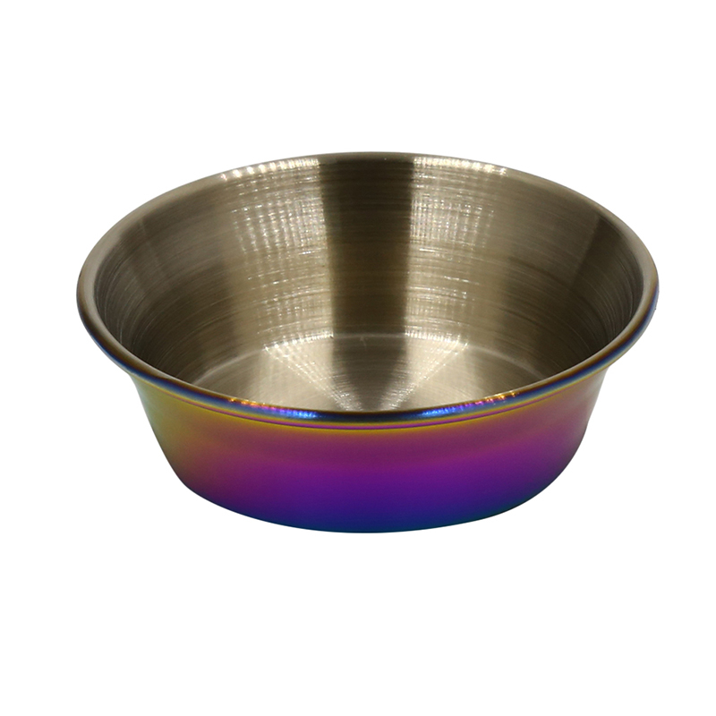 Stainless Steel Cone Plate Sauce Plate Small Dish Food Snack Dish Sauce Dish Seasoning Dish Seasoning: Small Colorful
