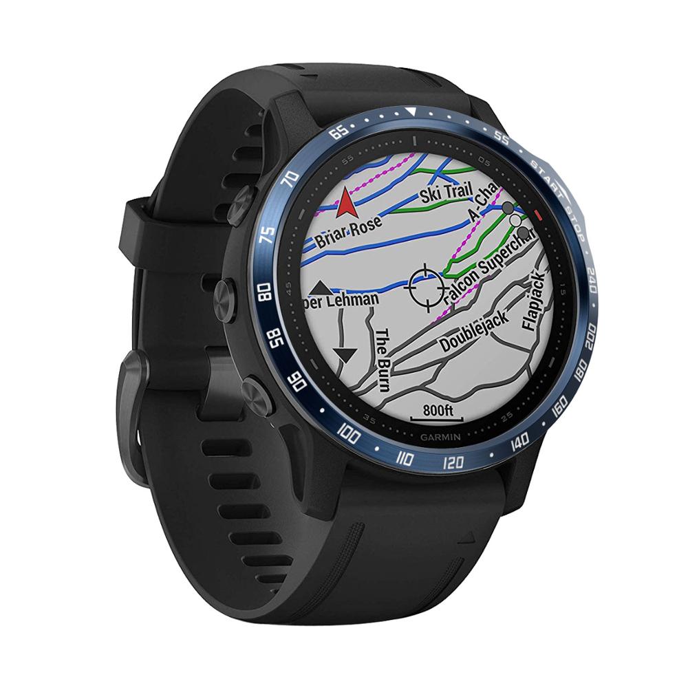 Funda para Garmin fenix 6S para fenix 6S Pro, funda de de anillo con bisel de estilo deportivo clásico, cubierta protectora de adhesivos, biseles de